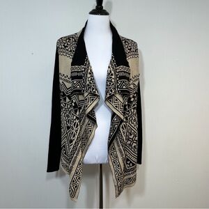 LUCKY BRAND Aztec Open Front Sweater Cardigan